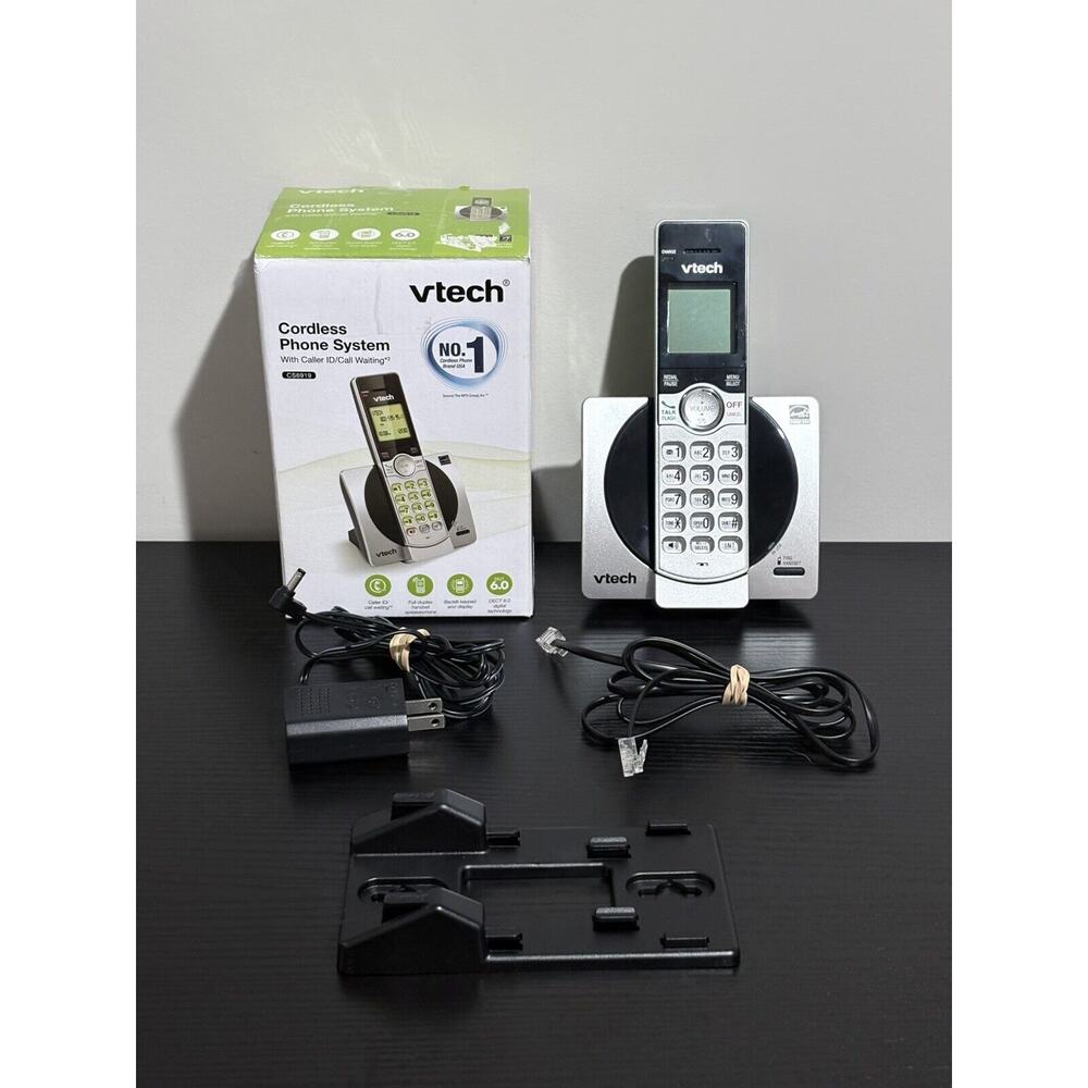 VTech CS6919 Cordless Handset Phone System Caller ID w/ Base - Silver/Black